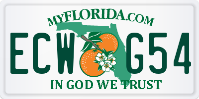 FL license plate ECWG54