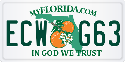 FL license plate ECWG63