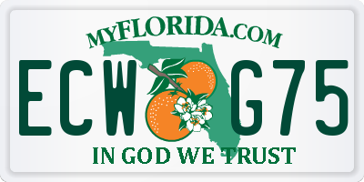 FL license plate ECWG75