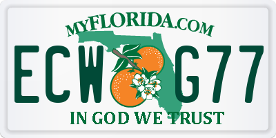 FL license plate ECWG77