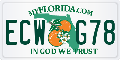 FL license plate ECWG78