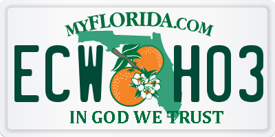 FL license plate ECWH03
