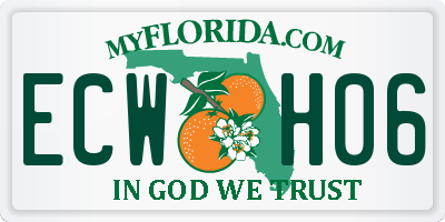 FL license plate ECWH06