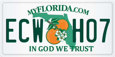 FL license plate ECWH07