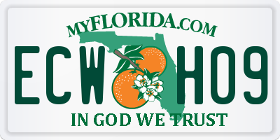 FL license plate ECWH09