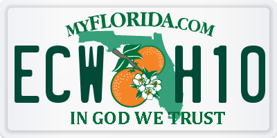 FL license plate ECWH10