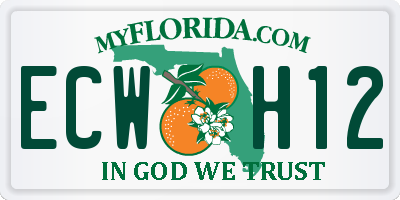 FL license plate ECWH12