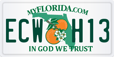 FL license plate ECWH13
