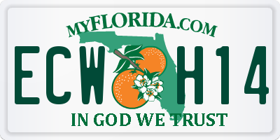 FL license plate ECWH14