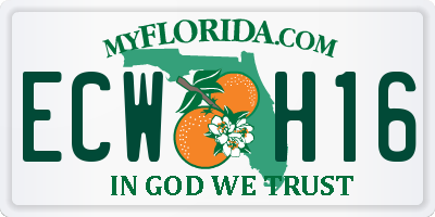 FL license plate ECWH16