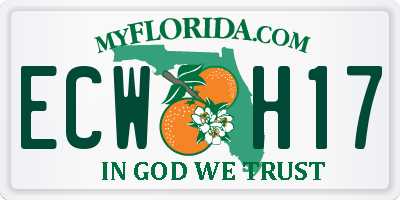 FL license plate ECWH17