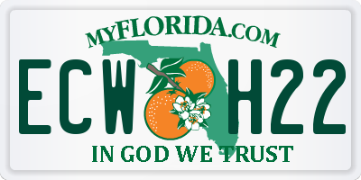 FL license plate ECWH22