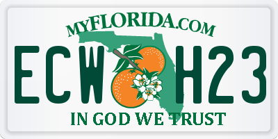 FL license plate ECWH23