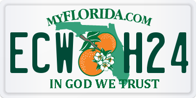 FL license plate ECWH24