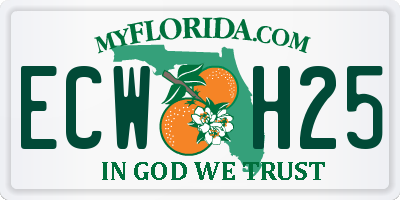 FL license plate ECWH25