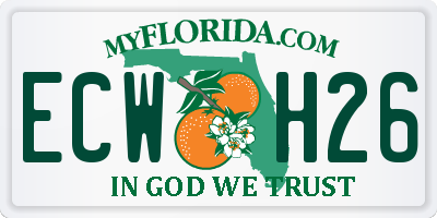 FL license plate ECWH26