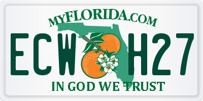 FL license plate ECWH27