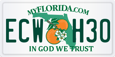 FL license plate ECWH30