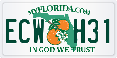FL license plate ECWH31