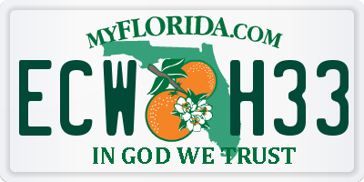FL license plate ECWH33