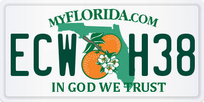 FL license plate ECWH38