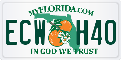 FL license plate ECWH40