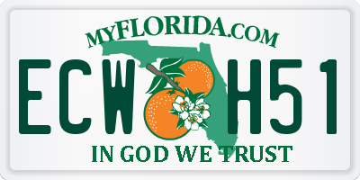 FL license plate ECWH51