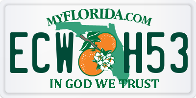 FL license plate ECWH53