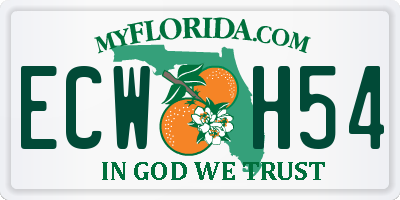 FL license plate ECWH54