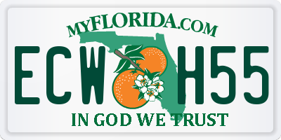 FL license plate ECWH55
