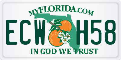 FL license plate ECWH58