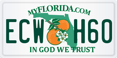 FL license plate ECWH60