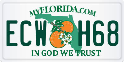 FL license plate ECWH68