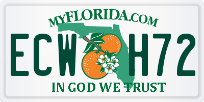 FL license plate ECWH72