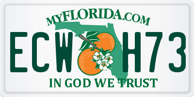 FL license plate ECWH73
