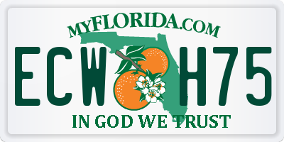 FL license plate ECWH75