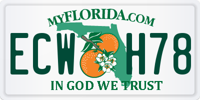 FL license plate ECWH78