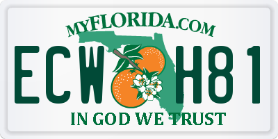 FL license plate ECWH81