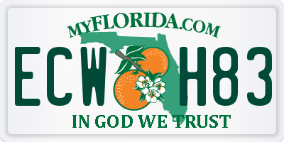 FL license plate ECWH83