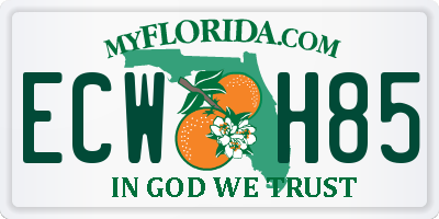 FL license plate ECWH85