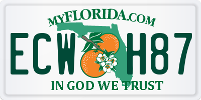 FL license plate ECWH87