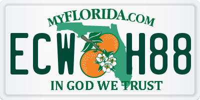 FL license plate ECWH88