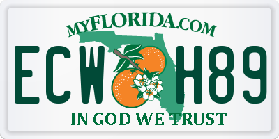 FL license plate ECWH89