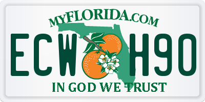 FL license plate ECWH90