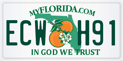 FL license plate ECWH91