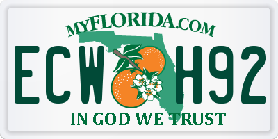 FL license plate ECWH92