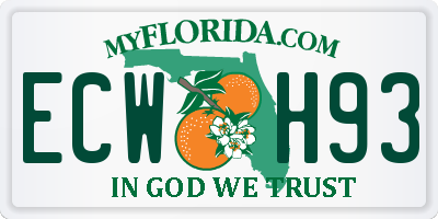 FL license plate ECWH93