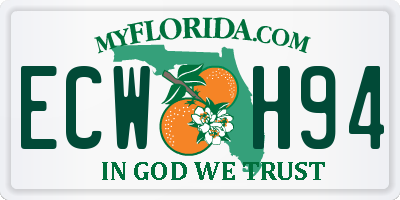 FL license plate ECWH94
