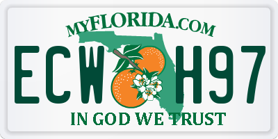 FL license plate ECWH97