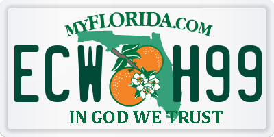 FL license plate ECWH99